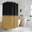 Elegant Black & Gold Paw Print Shower Curtain