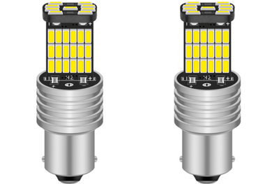 2pcs P21W 1156 BA15S LED Bulbs Car Lights Turn Signal Reverse Brake Light R5W 4014 LEDs 12V DC Automobiles Lamp DRL for Skoda - Korvel
