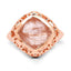 Anillo de Rutile Rosa de 3.25 Quilates Baño de Oro Rosa de 14K