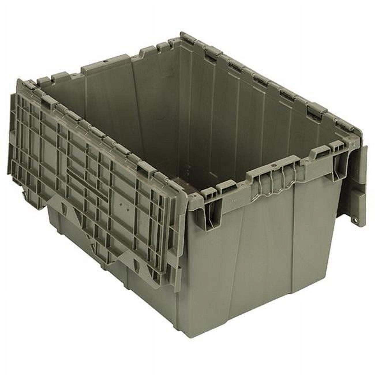 Conteneur à couvercle attaché gris de Quantum Storage Systems