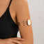 Personalized minimalist three-layer bread arm bracelet, niche minimalist open-ended arm bracelet, arm ring for women - Korvel