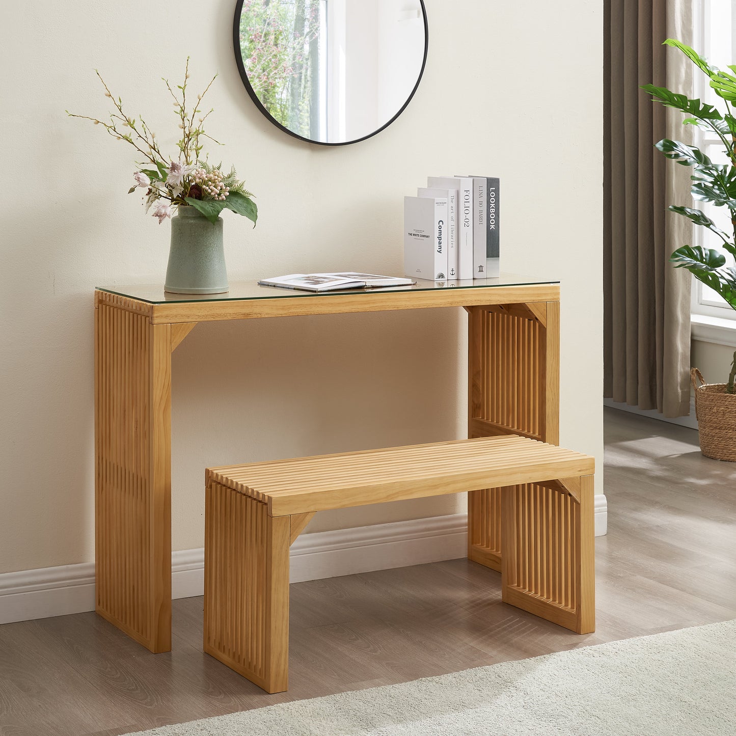 Premium Pine Dining Bench for Versatile Spaces