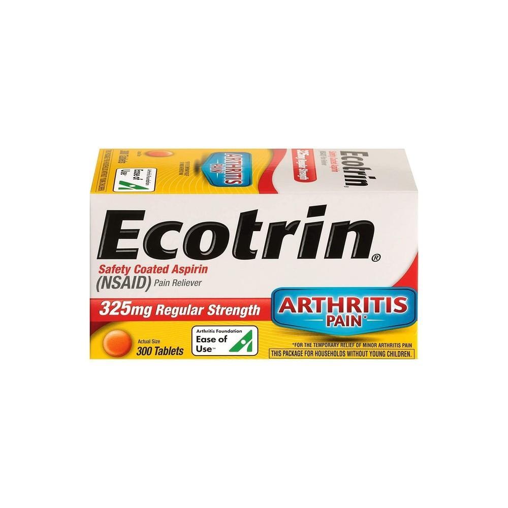 Ecotrin Aspirine enrobée de sécurité - Force régulière 325 mg, 300 comprimés