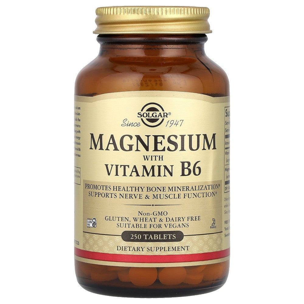 Solgar Magnesium with Vitamin B6, 250 Tablets