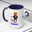 Taza de café de acento vibrante