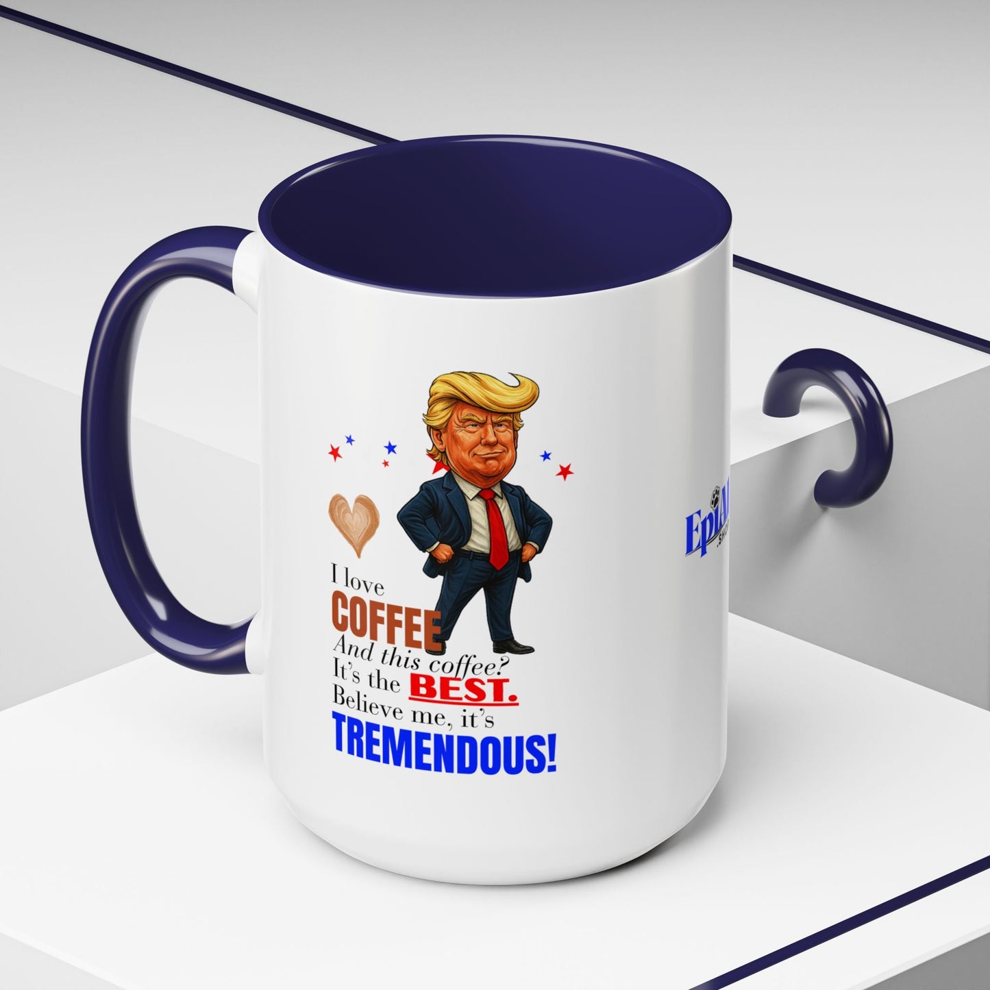 Taza de café de acento vibrante