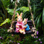 Simulated rabbit reading animal ornament - Korvel