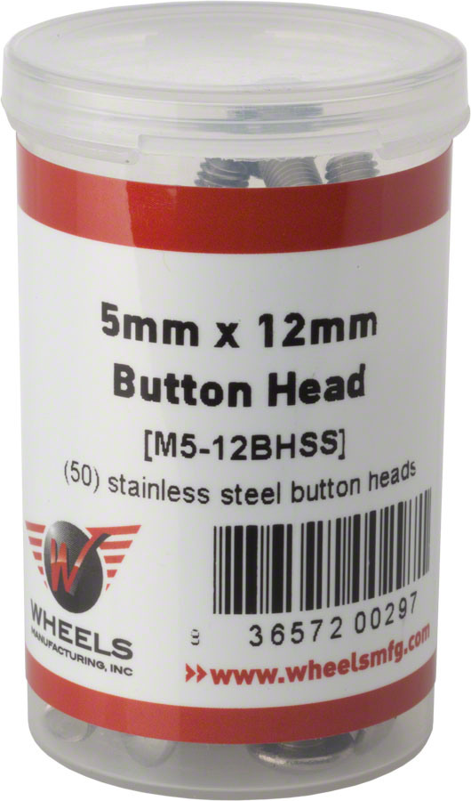 Wheels Manufacturing M5 x 12mm Button Head Cap Screw - Stainless Steel (Pack of 50)