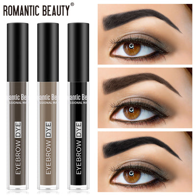 Romantic Beauty Two-Headed Brow Brush For Long-Lasting Styling Waterproof Perspiration-Proof Brow Dye - Korvel