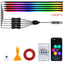 Bande lumineuse intérieure de voiture RGB LED 10-en-1 avec télécommande