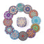 New DIY Diamond Painted Coaster Mat Set of 12 with Datura Pattern (Free Storage Shelf) - Korvel