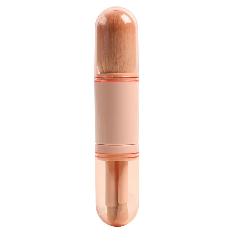 4 In 1 Telescopic Makeup Brush Portable Travel Makeup Brushes Set Eyeshadow Loose Powder Mini Makeup Brush Beauty Tools - Korvel