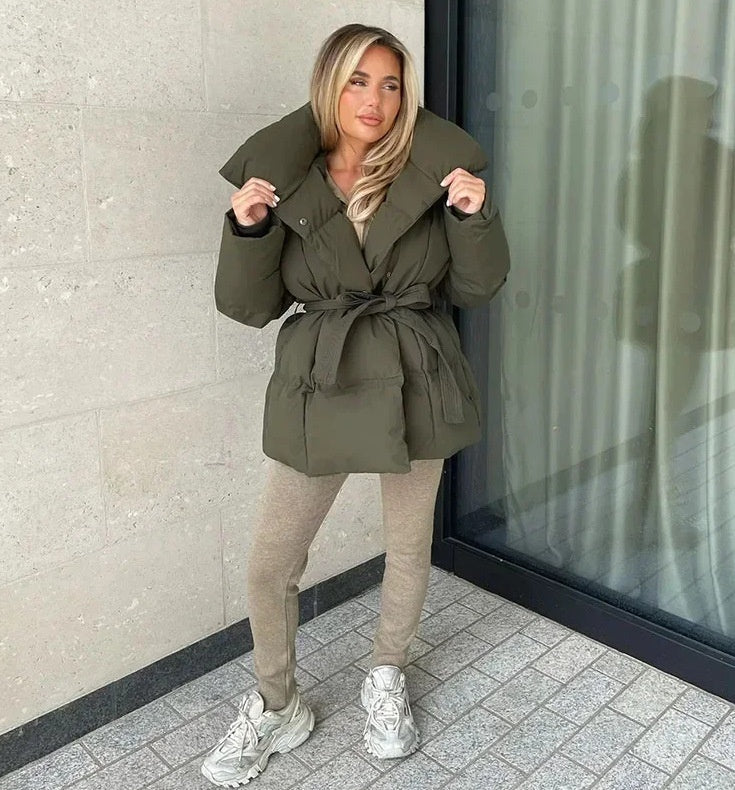 Loose Lace-up Women's Fashion Coat