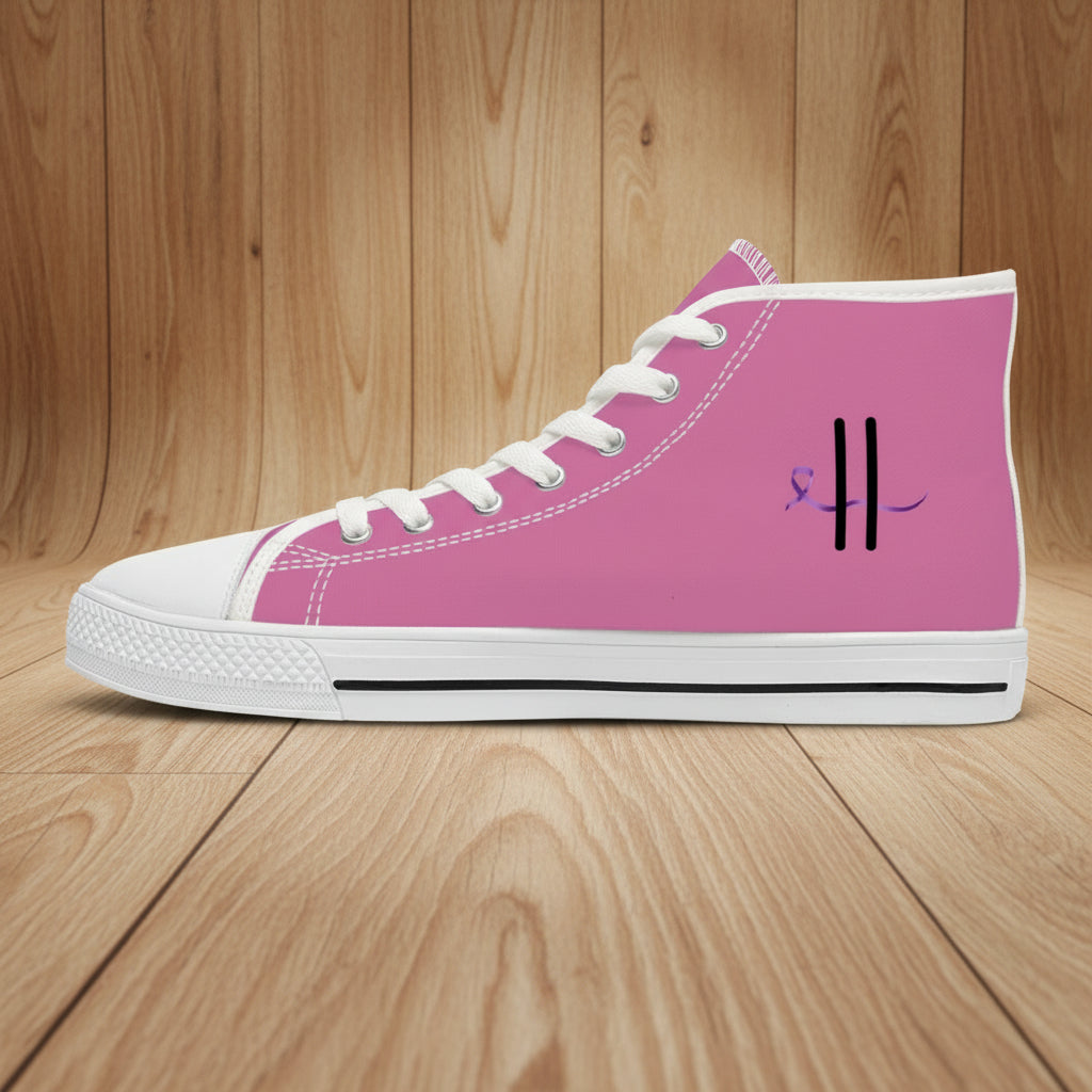 Pause & Play Women’s High-Top Sneakers | Epilepsy Awareness Edition