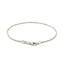 Bracelet en or blanc 14k solide avec motif torsadé en diamant - 1,5 mm