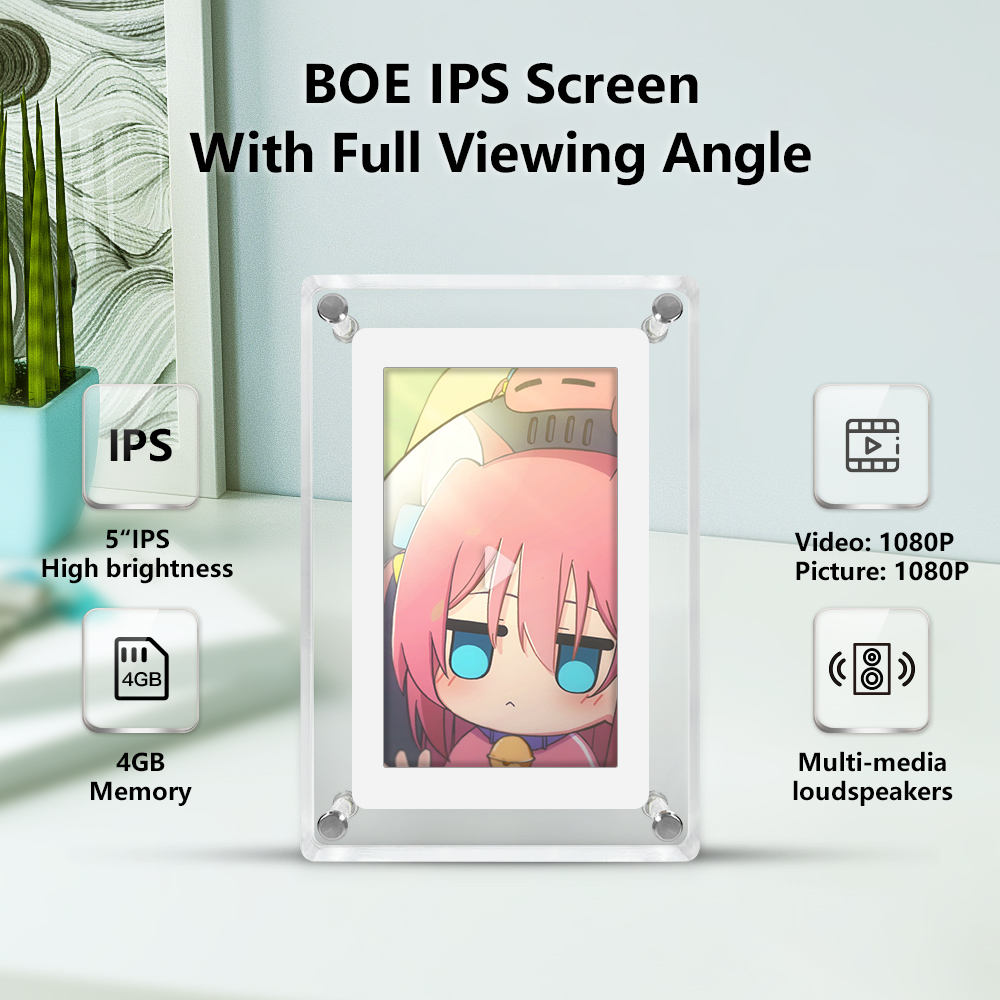 5 inch HD 1080p Digital Photo Frame Advertising Machine Video Picture Player Picture Display Publicity Player - Korvel