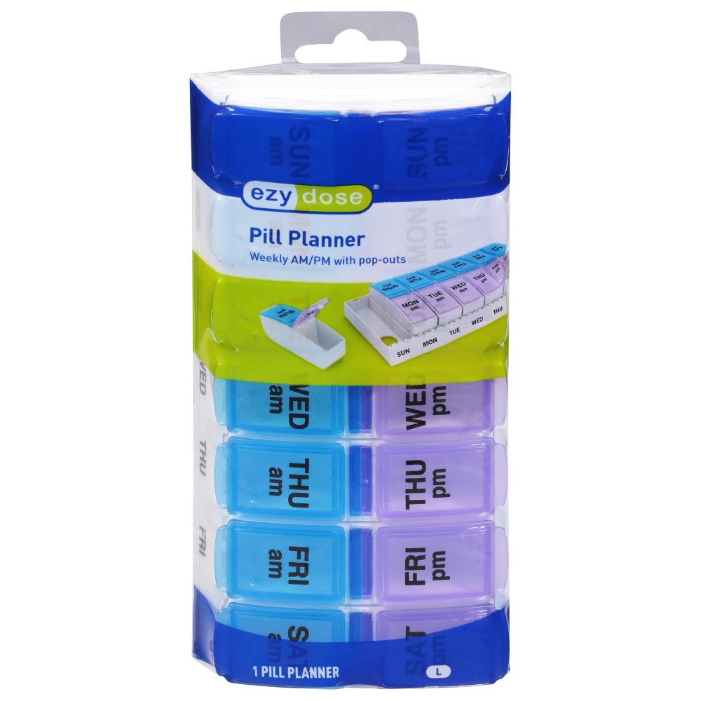 Planificateur de Pilules Hebdomadaire AM/PM Ezy Dose Grand