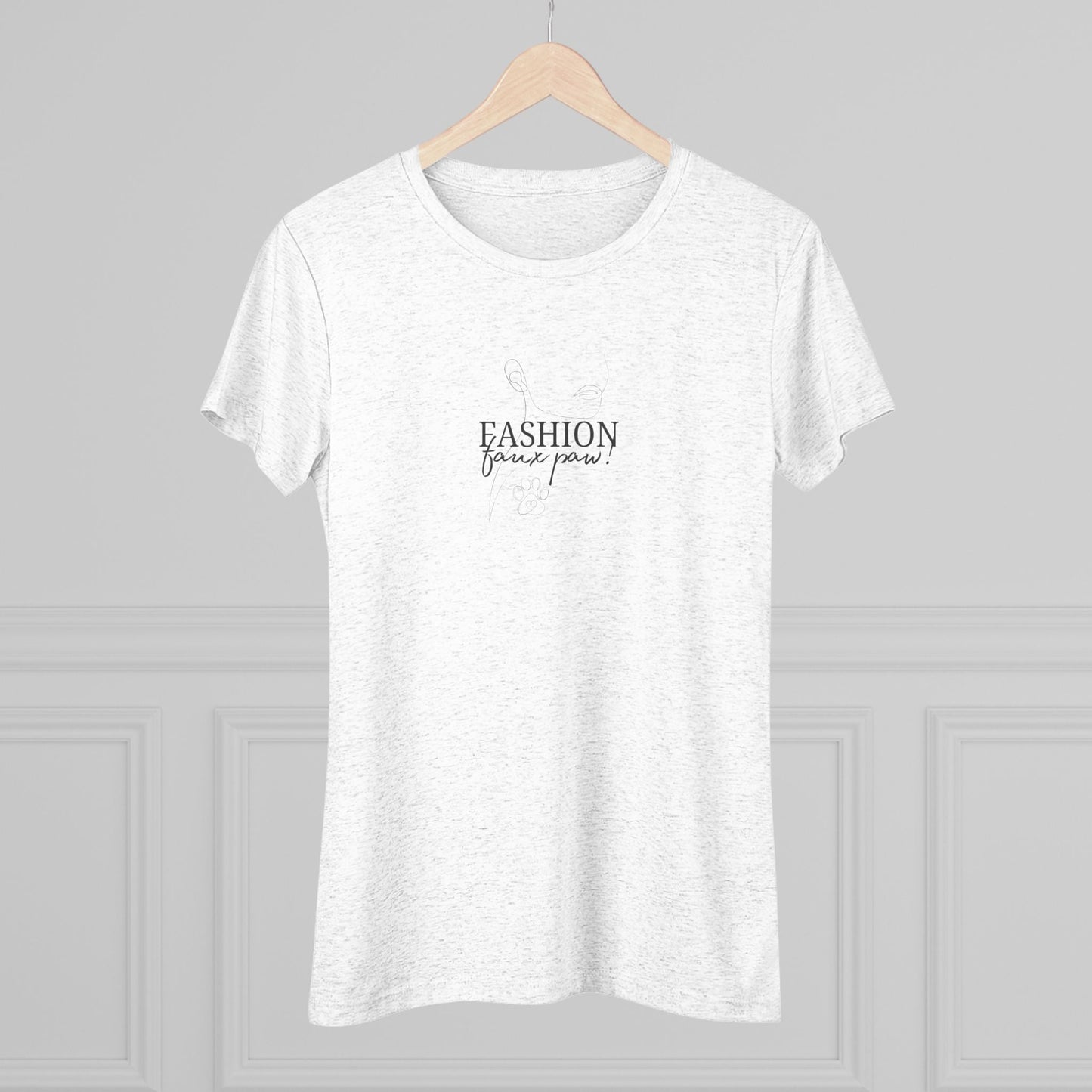 Trendy Women's Triblend T-Shirt - Fashion Faux Paw - Korvel