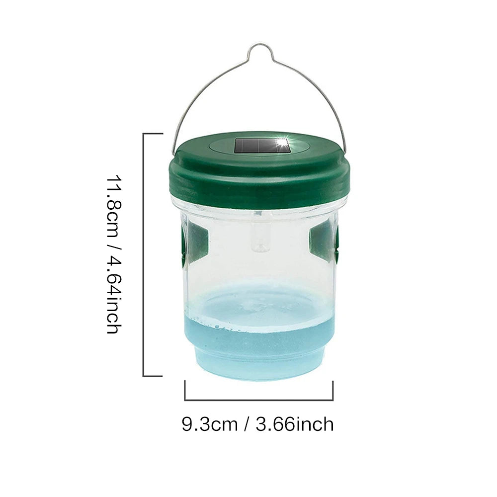Solar Wasp Trap Waterproof Outdoor Hanging Trap Safe Non-Toxic Bee Hornet Traps Reusable Garden Fruit Fly Catcher - Korvel