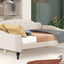 Full Size Upholstered Tufted Daybed in Beige