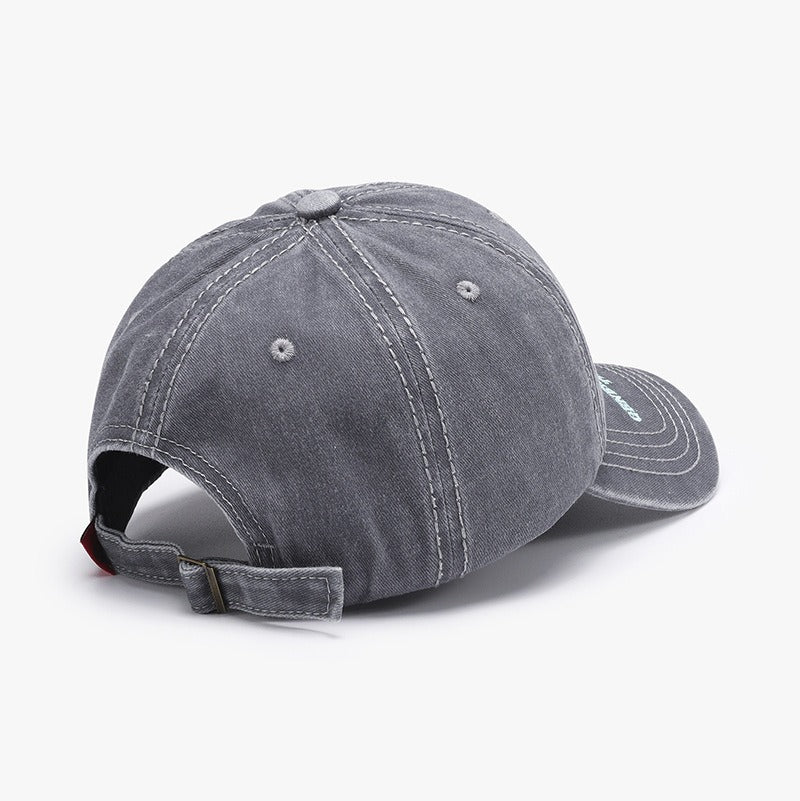 Fashionable Outdoor Versatile Curved Brim Letter Embroidery Men's Flat Tongue Hat Show Face Small Washed Women's Simple Baseball Hat Fashion - Korvel