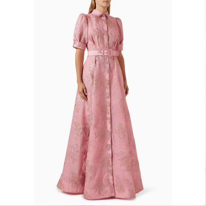 Elegant French Style Dress Vintage Charm Fashion Fitted Long Dress - Korvel