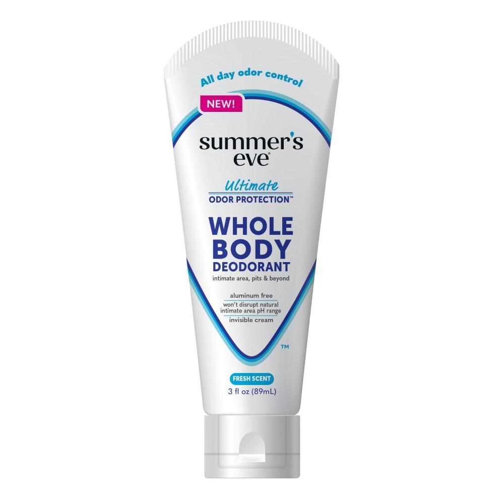 Desodorante Corporal Summer's Eve - Crema Sin Aluminio, Aroma Fresco, 3 oz