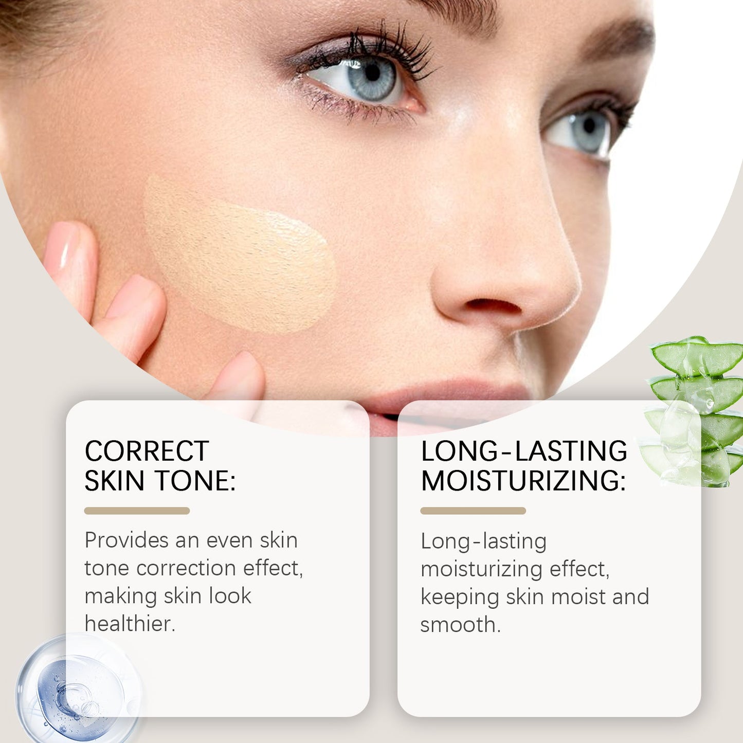 Moisturizing Liquid Foundation Easily Creates A Natural Skin Tone Concealer Moisturizing And Long-Lasting Long-Lasting Makeup Foundation - Korvel