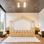 Full Size House Platform Bed with Storage Drawers and Roof Design