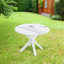 Table à manger médiévale blanche de 42,1" pour 4-6 personnes