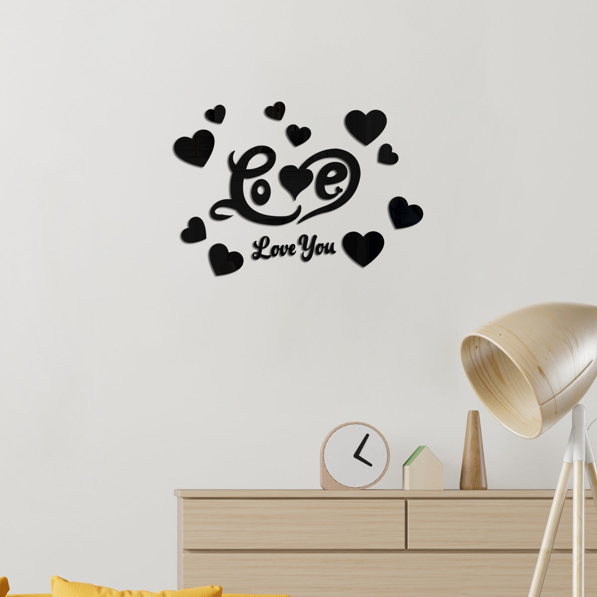 Cross-border Export Love Mirror Acrylic Wall Sticker for Bedroom and Living Room Decor - Korvel