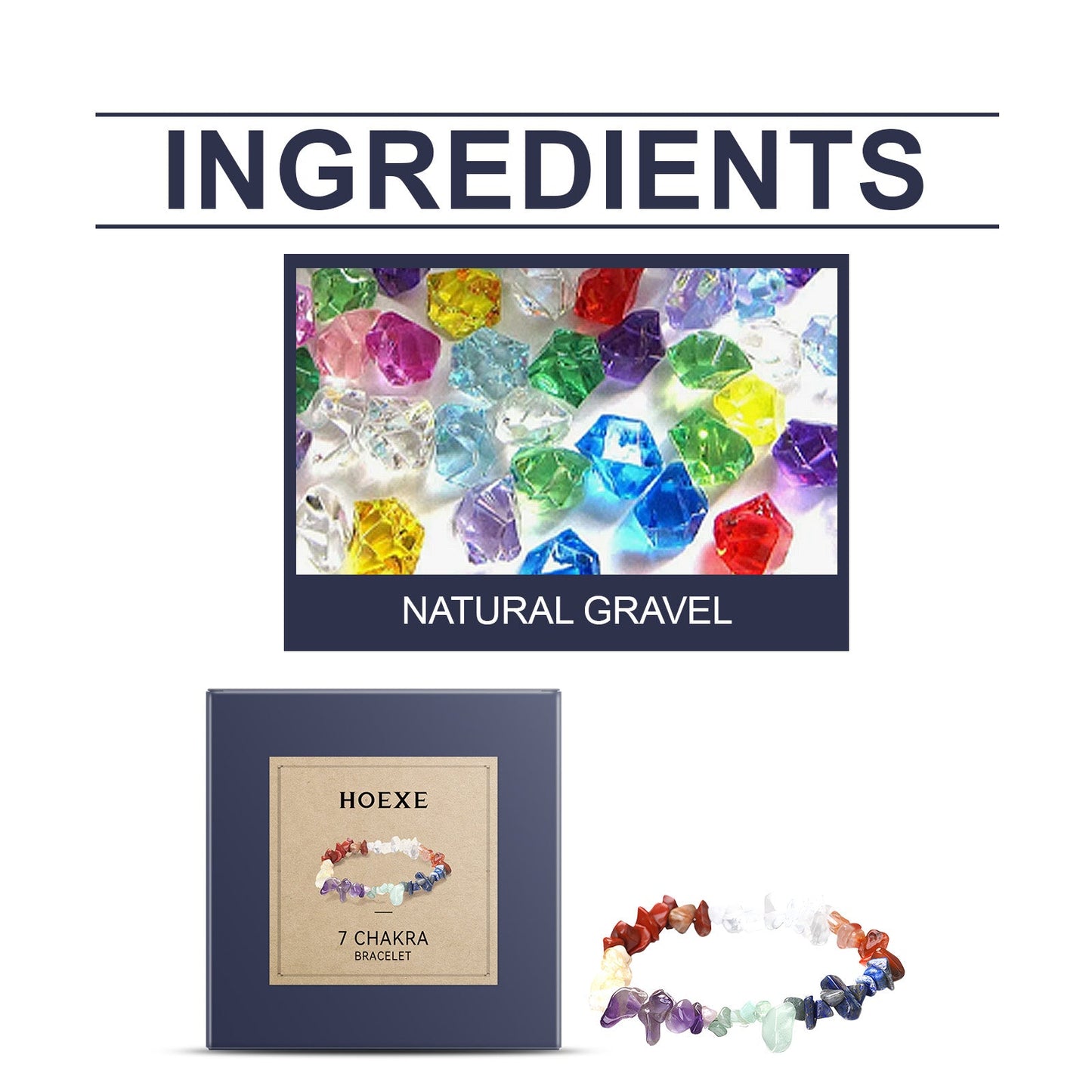 Seven-Color Stone Bead Bracelet