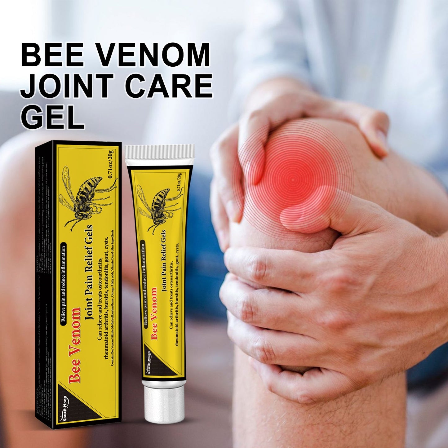 Gel de soin articulaire au venin d'abeille premium pour soulagement des douleurs
