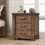Rustic Three Drawer Reclaimed Solid Wood Framhouse Nightstand - Korvel