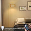 Arc Floor Lamp with 3 Color Temperatures, LED Gold Floor Lamp with Remote & Stepless Dimmable Bulb, Boho Standing Lamp - Korvel