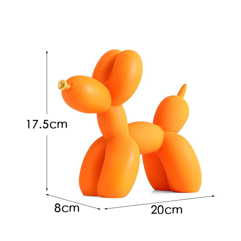 New black and white plaid balloon dog ornaments creative TV cabinet wine cabinet living room porch resin crafts - Korvel