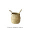 Scandinavian Style Wicker Handbasket Flower Pot Rattan Weave Plant Grass Woven Floor Folding Wicker Basket Weaving - Korvel