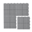 12 x 12 inch gray interlocking deck tiles, plastic waterproof, weighing up to 6613 pounds, with a rose pattern pack of 12 - Korvel