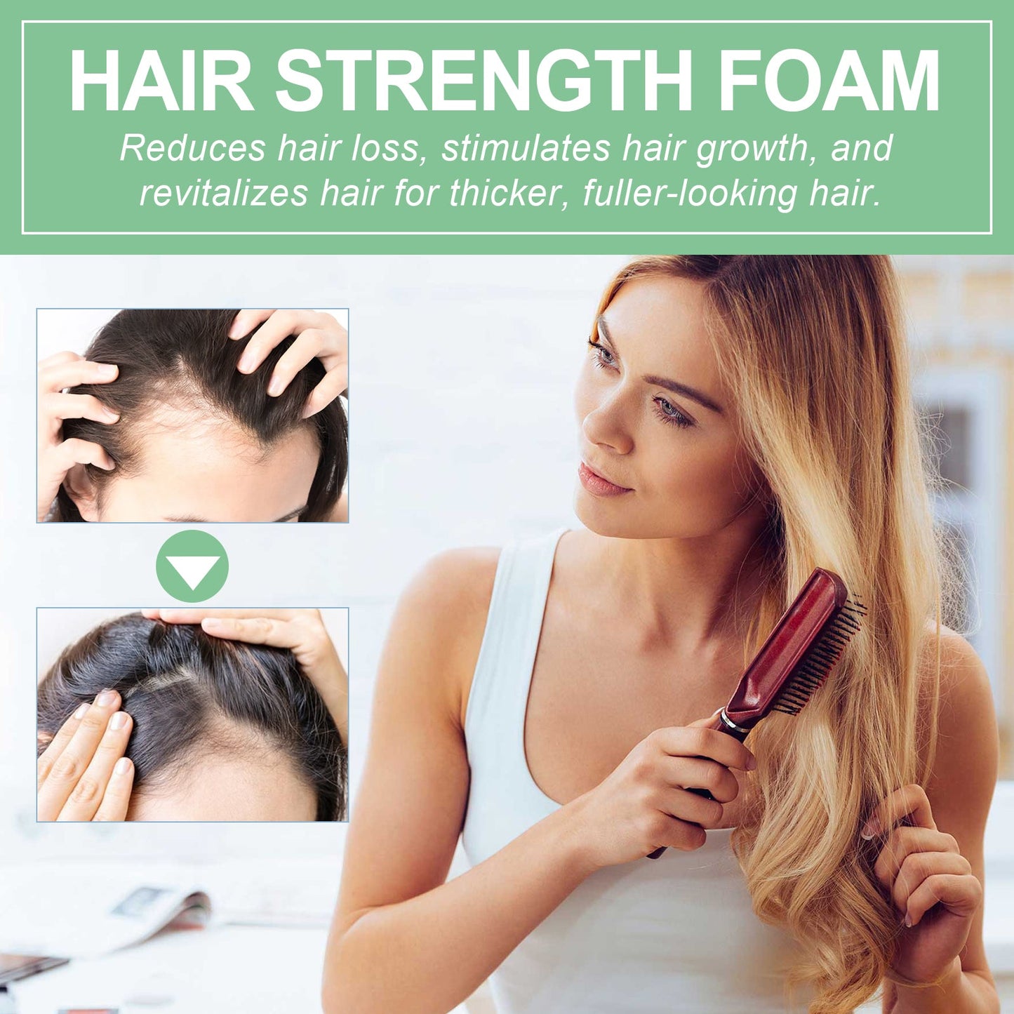 Strengthening Roll On Hair Essential Oil, Scalp Massage Moisturizing Hair Roots Thickening Hair Care Ball Essential Oil - Korvel