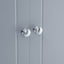 Bathroom floor storage cabinet, bathroom storage cabinet, 4-door independent cabinet, adjustable shelf, adaptive shelf, gray - Korvel