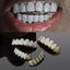 Hip hop braces with copper zircon micro inlaid with real gold Halloween teeth decoration exaggerated hiphopgrills - Korvel