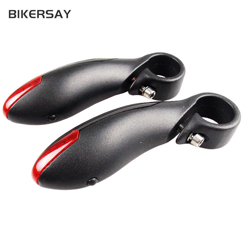Mountain Bike Steering Handlebar Light LED With Light Auxiliary Handlebar Horn Handle Cover Safety Warning Bicycle Equipment Accessories - Korvel