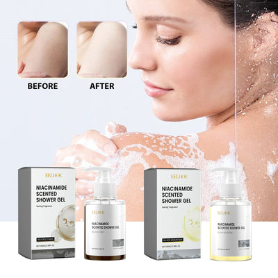 Niacinamide Scented Shower Gel, Body Cleans Corneous Brighten Skin Tone Delicate Pore Moisturize Repair - Korvel