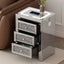 U-Can 15.7" Silver Rectangular Mirror Coffee Table with Charging Function