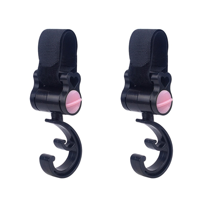 2pcs/ Baby Hanger Baby Bag Stroller Hooks Pram Rotate 360 Degree baby car seat accessories stroller organizer - Korvel