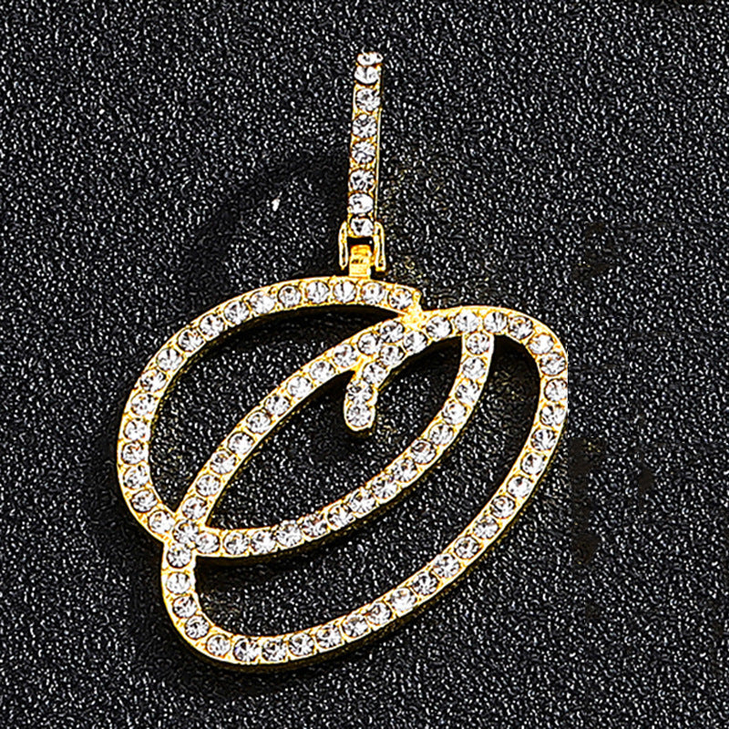 Hip Hop Grass Letter Pendant with Cuban Chain