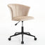 Silla de Oficina en Forma de Flor de Terciopelo con Giro