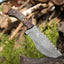 Premium Handmade Damascus Steel Tom Brown Tracker Knife with Unique Handle and Leather Sheath - Korvel