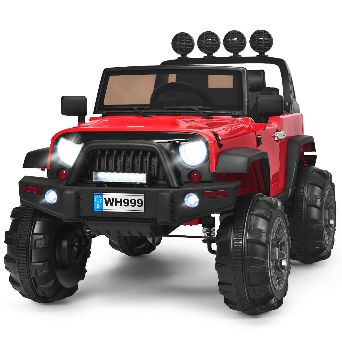 12V Kids Ride On Truck with Remote Control - Red