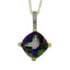 Pendentif en topaze traitée et diamant en or jaune 10KT